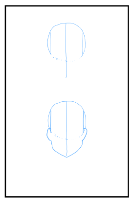 正面からの顔の描き方 正面を向いた頭部の描き方 漫画 イラストの人物キャラクター描画 Tips