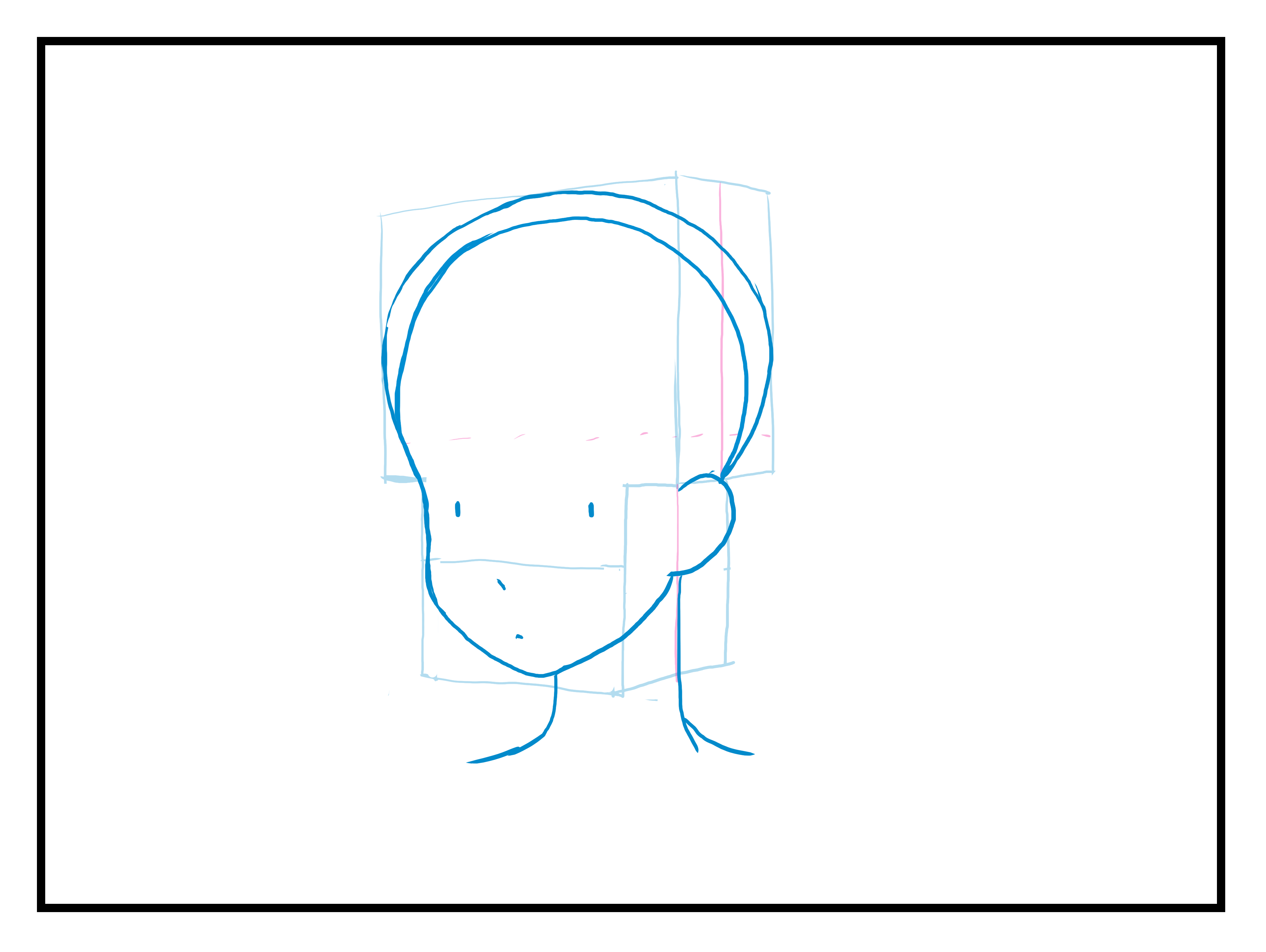 斜めから顔を描いた場合に耳の位置と顎の線が不自然になる 斜めから顔を書いた場合の顎と耳の処理方法 Ipentec