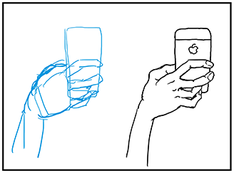 スマートフォンの描き方 キャラクターへの持たせ方 漫画 イラストの人物キャラクター描画 Tips