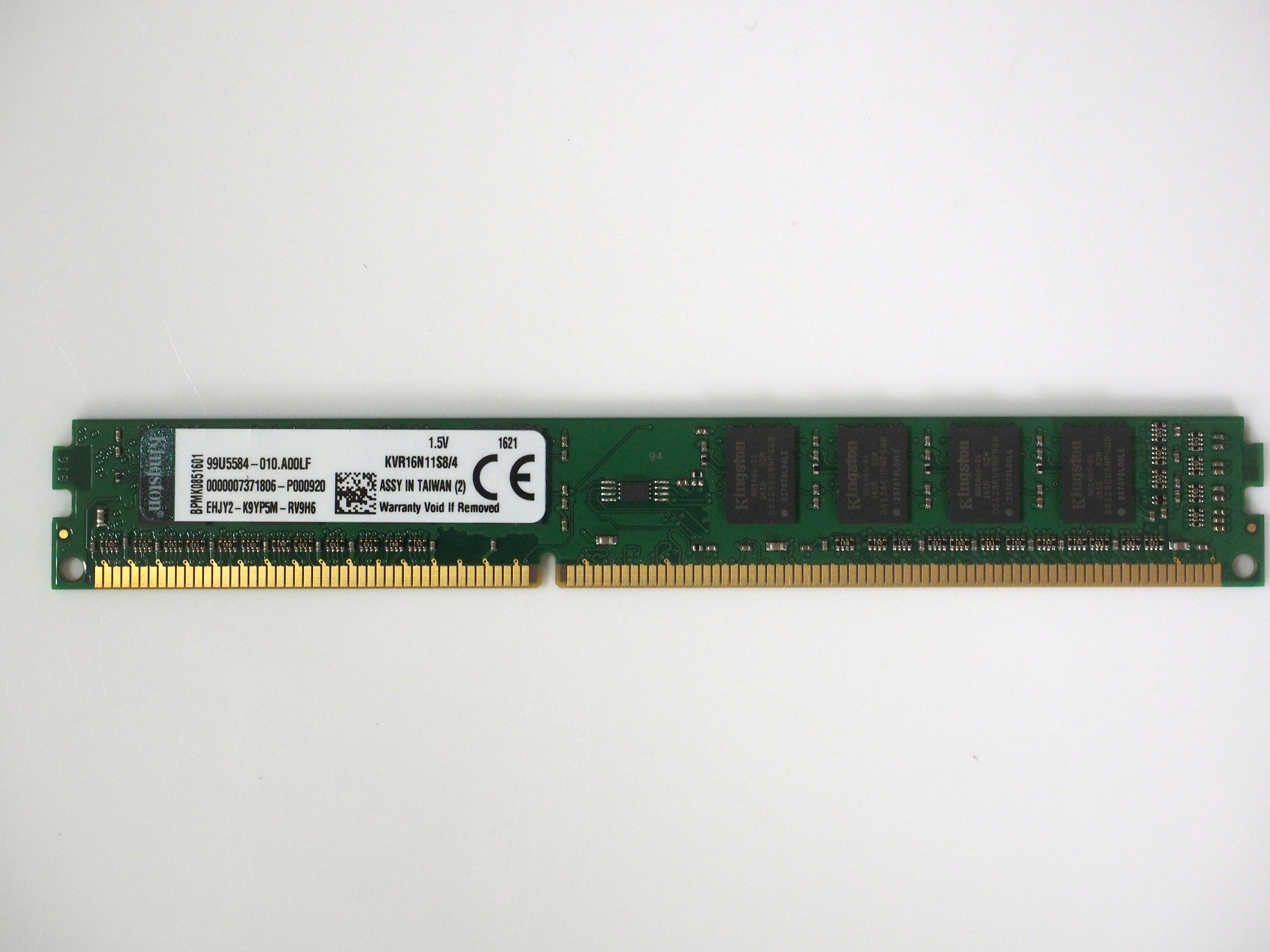 Kingston 4GB DDR3-1600 メモリ KVR16N11S8/4 のレビュー | iPentec