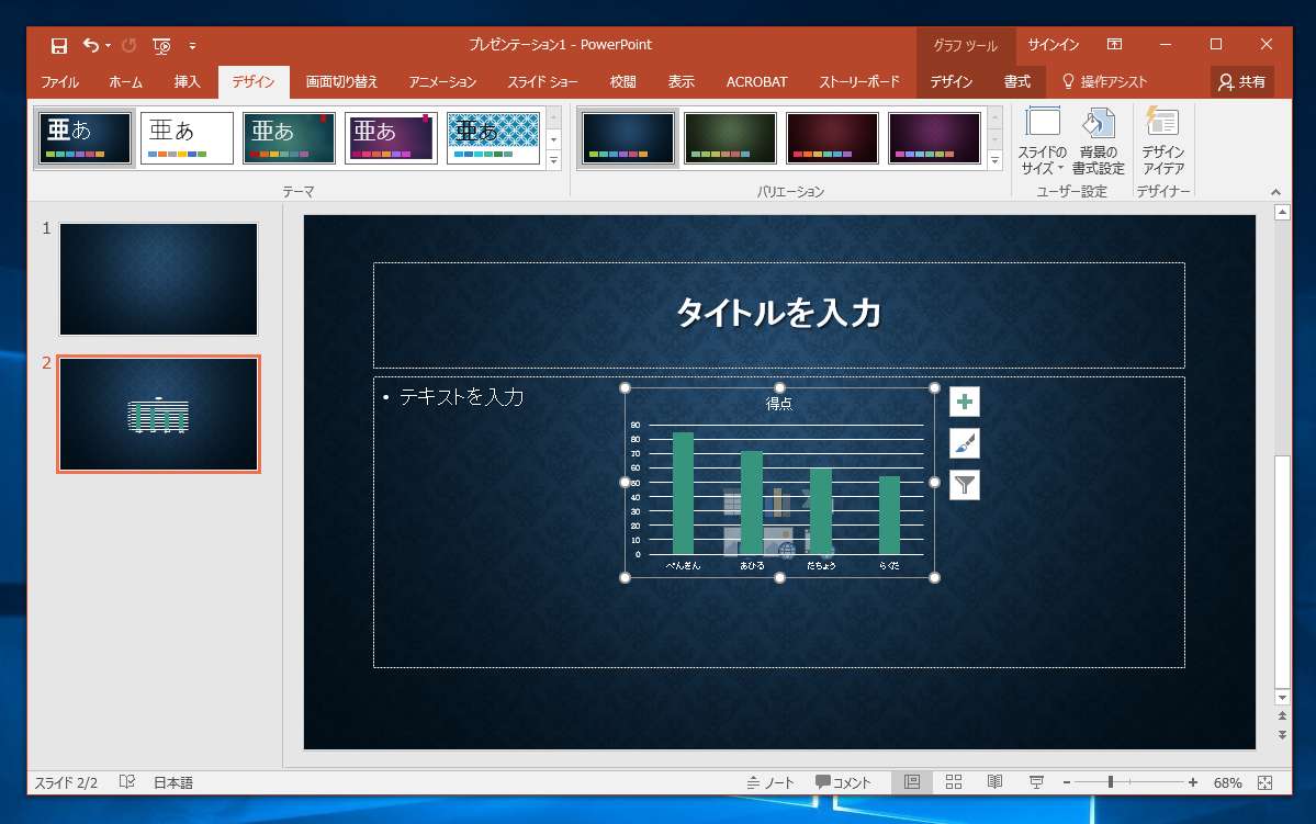 Excelで作成したグラフをpowerpointにペーストするとグラフのデザインが変わってしまう Microsoft Officeの操作方法 Tips